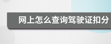 网上怎么查询驾驶证扣分