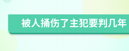 被人捅伤了主犯要判几年