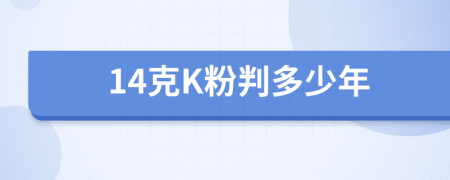 14克K粉判多少年