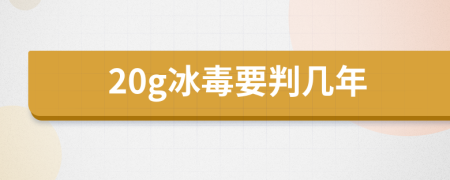 20g冰毒要判几年