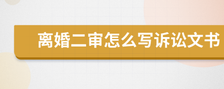 离婚二审怎么写诉讼文书