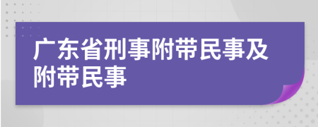 广东省刑事附带民事及附带民事