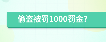 偷盗被罚1000罚金？