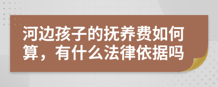 河边孩子的抚养费如何算，有什么法律依据吗