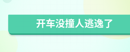 开车没撞人逃逸了