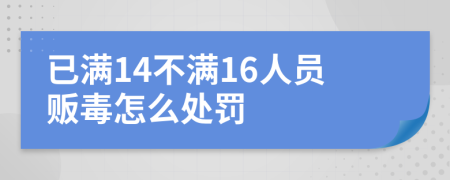 已满14不满16人员贩毒怎么处罚