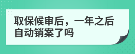 取保候审后，一年之后自动销案了吗