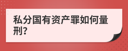 私分国有资产罪如何量刑？