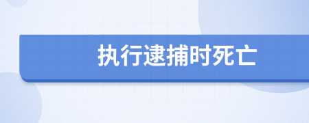 执行逮捕时死亡