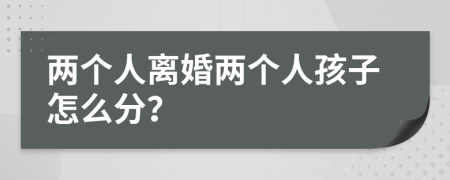 两个人离婚两个人孩子怎么分？