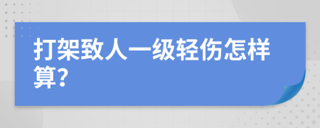 打架致人一级轻伤怎样算？