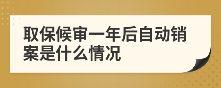 取保候审一年后自动销案是什么情况