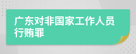 广东对非国家工作人员行贿罪