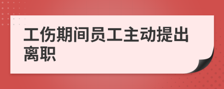 工伤期间员工主动提出离职