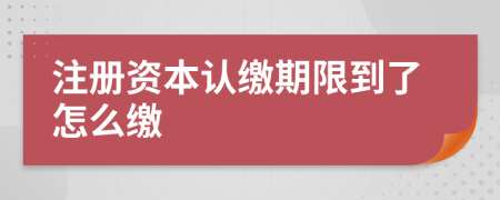 注册资本认缴期限到了怎么缴