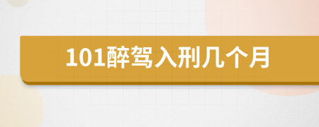 101醉驾入刑几个月
