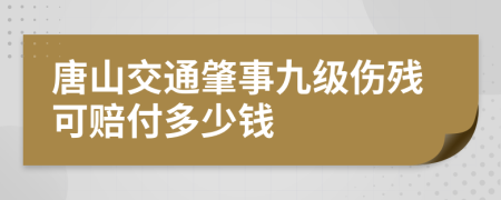 唐山交通肇事九级伤残可赔付多少钱