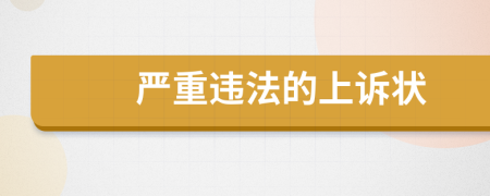 严重违法的上诉状