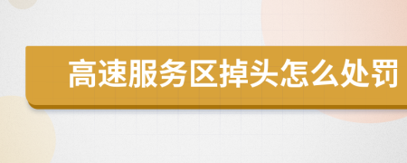高速服务区掉头怎么处罚