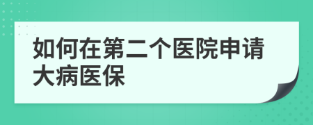 如何在第二个医院申请大病医保