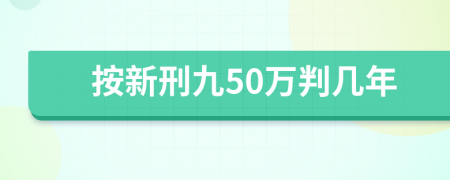 按新刑九50万判几年