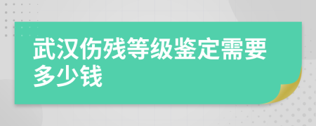 武汉伤残等级鉴定需要多少钱