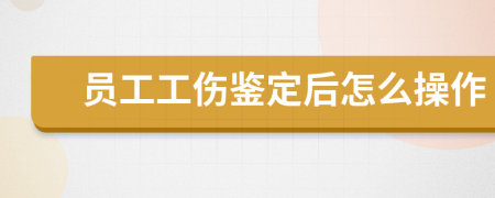 员工工伤鉴定后怎么操作