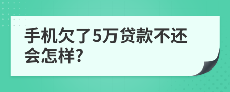 手机欠了5万贷款不还会怎样?