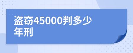 盗窃45000判多少年刑