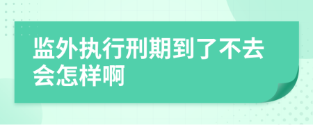 监外执行刑期到了不去会怎样啊