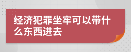 经济犯罪坐牢可以带什么东西进去