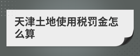 天津土地使用税罚金怎么算