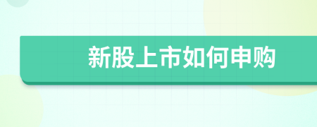 新股上市如何申购