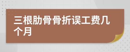 三根肋骨骨折误工费几个月