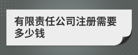 有限责任公司注册需要多少钱