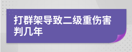 打群架导致二级重伤害判几年