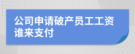 公司申请破产员工工资谁来支付