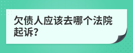 欠债人应该去哪个法院起诉？