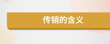 传销的含义