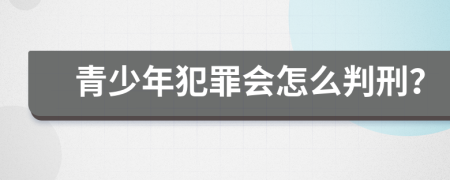 青少年犯罪会怎么判刑？