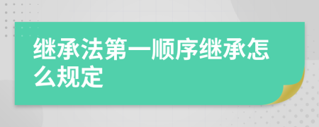 继承法第一顺序继承怎么规定