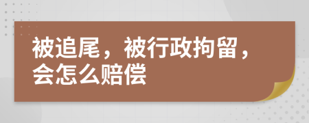 被追尾，被行政拘留，会怎么赔偿