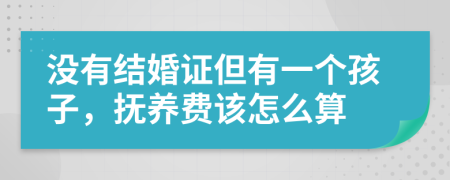 没有结婚证但有一个孩子，抚养费该怎么算