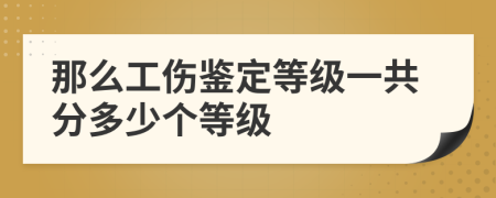 那么工伤鉴定等级一共分多少个等级