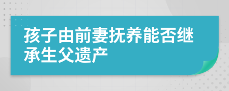 孩子由前妻抚养能否继承生父遗产