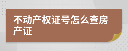 不动产权证号怎么查房产证