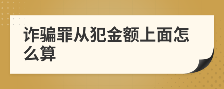 诈骗罪从犯金额上面怎么算