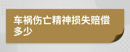 车祸伤亡精神损失赔偿多少