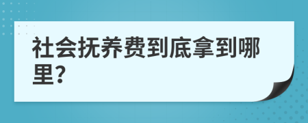 社会抚养费到底拿到哪里？