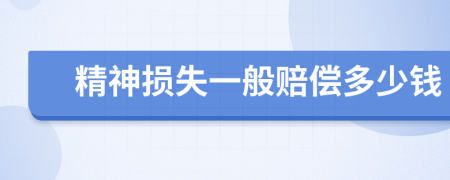精神损失一般赔偿多少钱